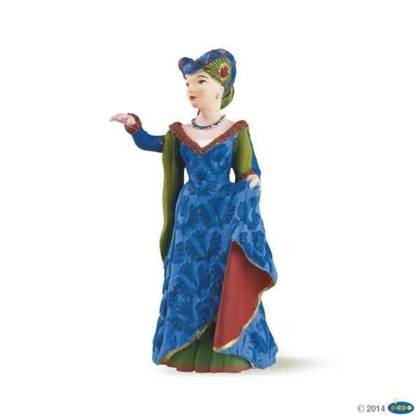 Figurine Dame a la licorne bleue Papo -39393