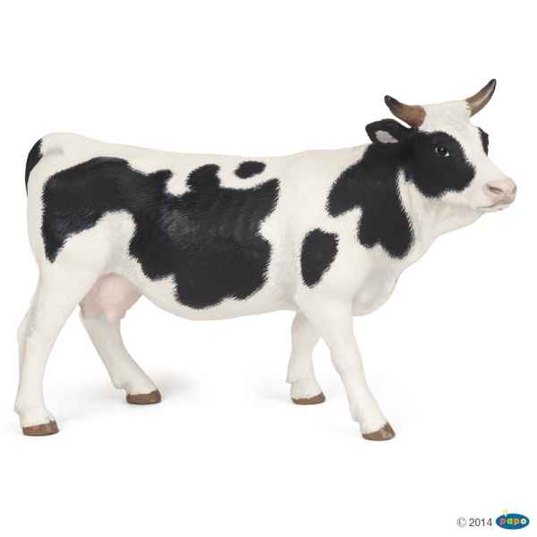 Figurine Vache noire et blanche Papo -51148