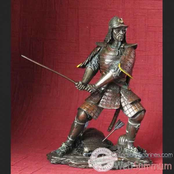 Statuette art samurai au combat -WU71010