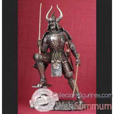 Statuette art samurai au combat -WU71594