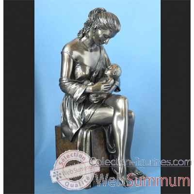 Statuette Body talk maternite femme et son enfant -WU09617