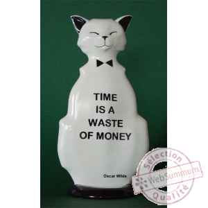Figurine chat - wild cat time is a waste - wic03