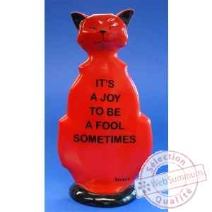 Figurine chat - wise cat to be a fool - wic08