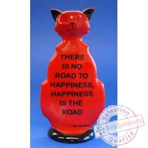 Figurine chat - wise cat road to happiness - wic05