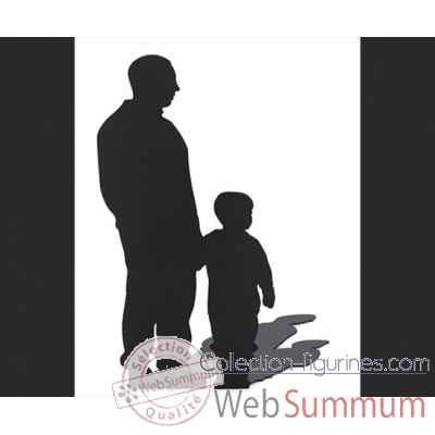 Figurine silhouette ombre pere et fils -SF01