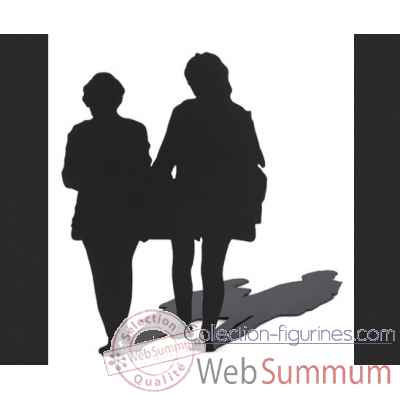 Figurine silhouette ombre 2 femmes -SF09