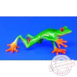 Figurine grenouille - red-eyed tree frog (streched) - bf02