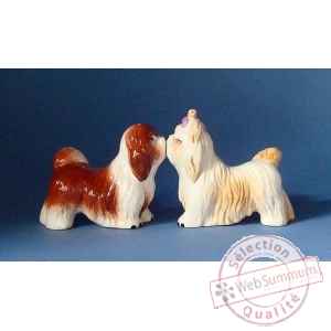 Figurine sel et poivre - lhasa apsos  - mw93939