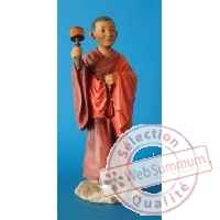 Figurine tibet choden boy prayer wheel col - tib002