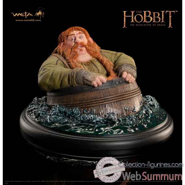 Le hobbit la desolation de smaug : mini statue bombur dans tonneau -WET01266