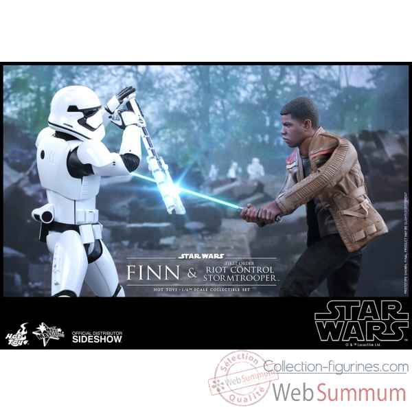 Star wars le reveil de la force: set figurine finn et riot stormtrooper echelle 1/6 -SSHOT902626