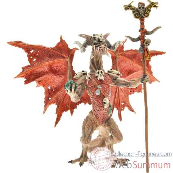 Collection les dragons figurine le dragon sorcier rouge Figurine Plastoy 60228