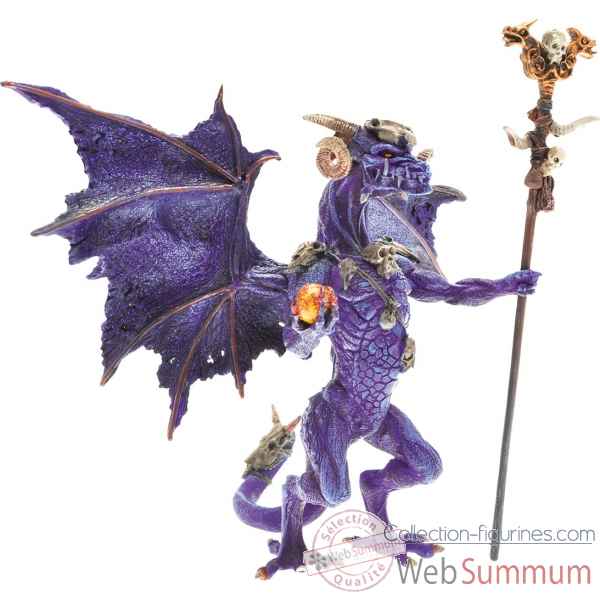 Collection les dragons figurine le dragon sorcier violet Figurine Plastoy 60229