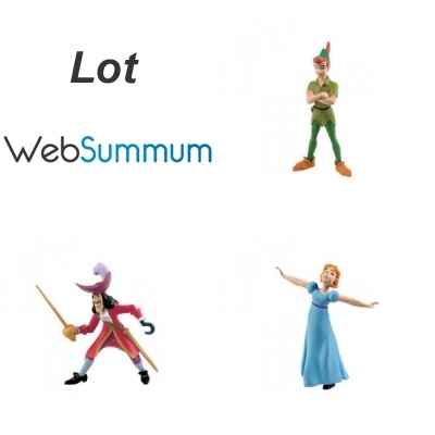 lot Figurine Peter Pan, Wendy, Crochet Bullyland -LWS-198