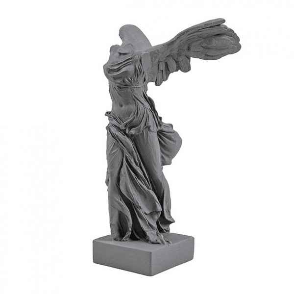 Statuette musée reproduction Victoire de Samothrace 34 cm - Gris souris Samo HIP -art grec -RB002352