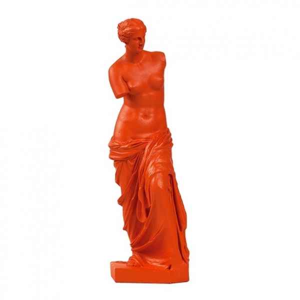 Reproduction statuette musee Venus de Milo POP art grec orange Aphrodite -RB002331