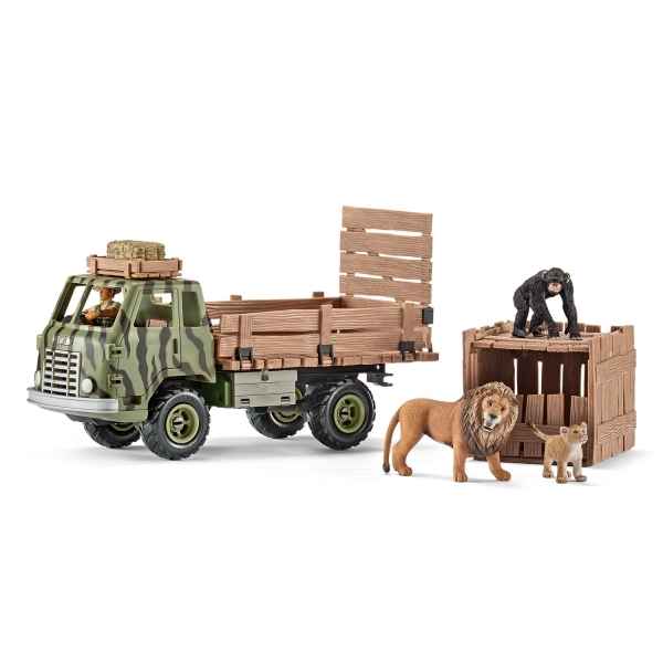 Camion safari de sauvetage d\'animaux schleich -41410