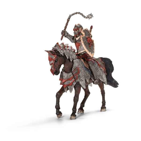 Chevalier ritter dragon a cheval avec fleau d\'armes schleich -70101