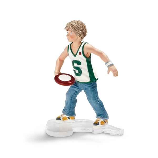 Figurine garçon avec frisbee schleich-13903