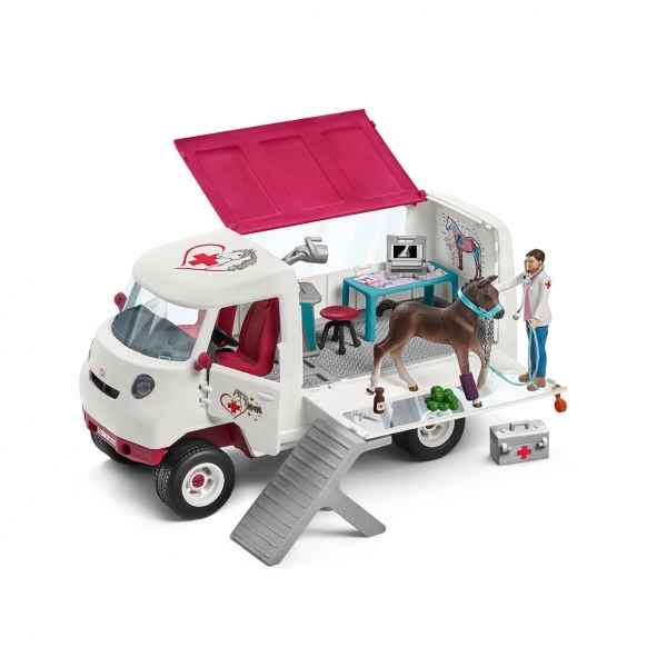 Figurine veterinaire mobile avec poulain hanovrien schleich -42370