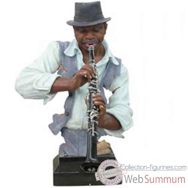 Buste resine clarinette Statue Musicien -Y10ZP-520