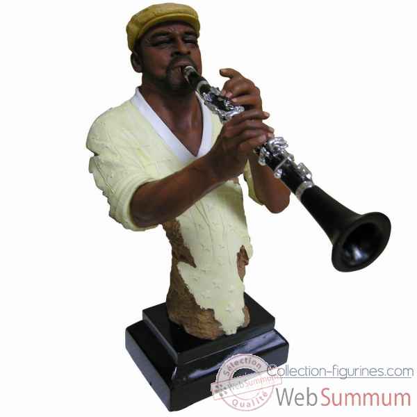Buste resine clarinette Statue Musicien -Y10ZP-710