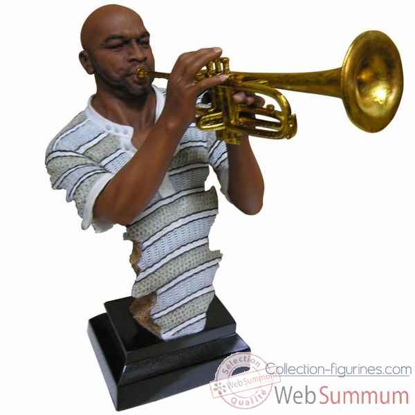 Buste resine trompette Statue Musicien -Y10ZP-706