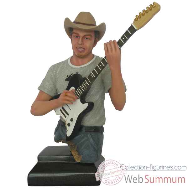 Figurine homme resine guitare Statue Musicien -Y30ZP-1803