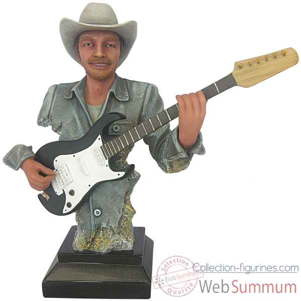 Figurine homme resine guitare Statue Musicien -Y30ZP-1808