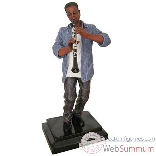 Figurine resine clarinette Statue Musicien -Y10ZP-610