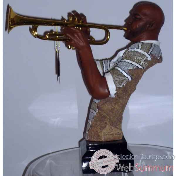 Figurine resine trompette Statue Musicien -Y20ZP-1706