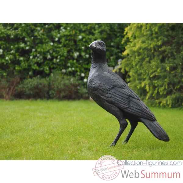 Statue en bronze grand corbeau thermobrass -b22022