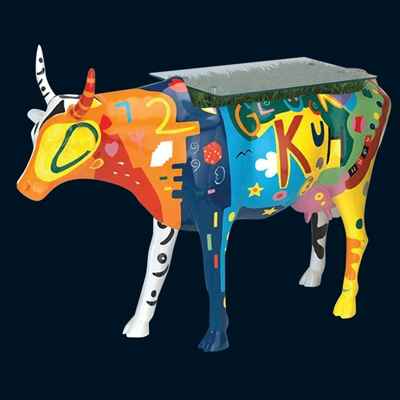 Vache Rouge Noir Table Cow Art in the City - 80901