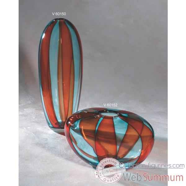 Vase ovale en verre Formia -V60152