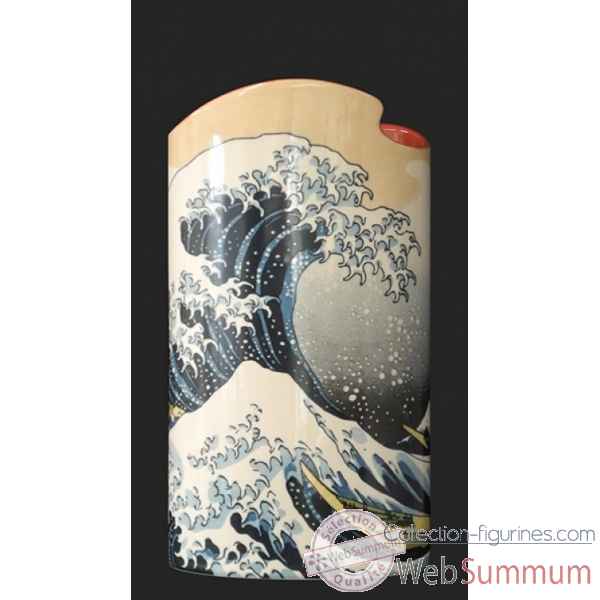 Vase silhouettes d\\\'art, d\\\'après l\\\'oeuvre La Grande Vague de Kanagawa de Hokusai SDA39